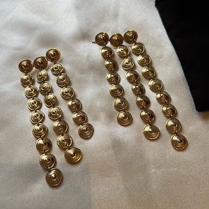 ELLERY Cascade Chandelier Earrings in Goldtone
